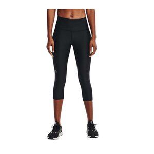 Under Armour Black HeatGear Armour Hi-Rise NS Capri Work Out Leggings Small